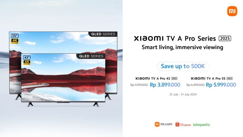 Penjualan Perdana Xiaomi TV A Pro 2025 Series Dibuka, Harga Mulai 3 Jutaan&nbsp;Rupiah