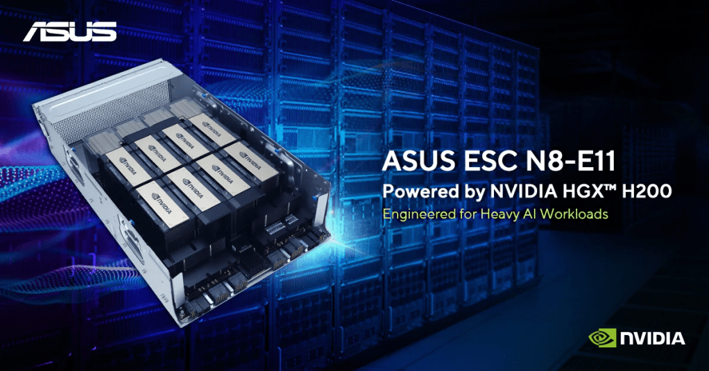 ASUS Esc N8 – E11, AI Server dengan NVIDIA HGX&nbsp;H200